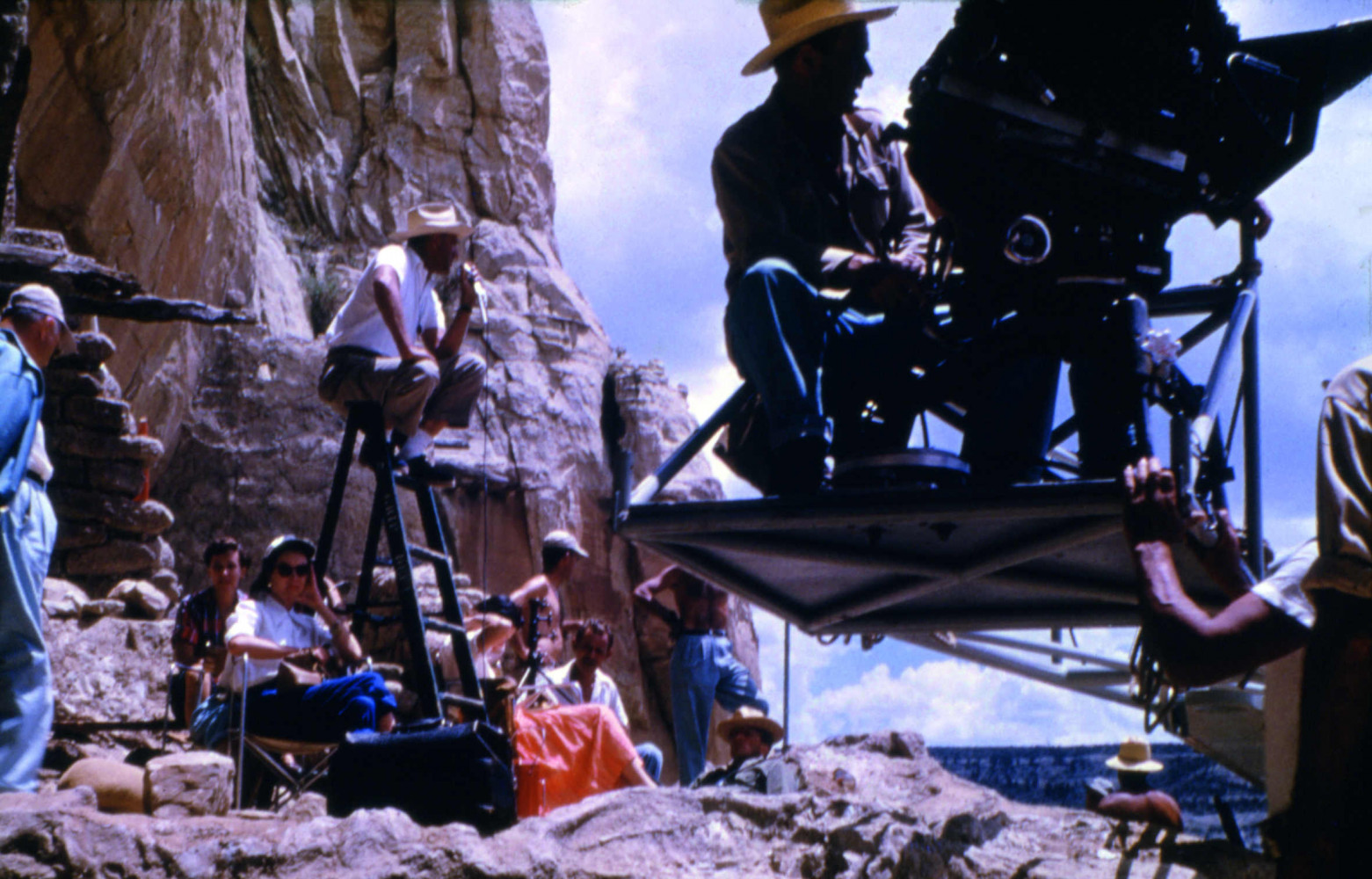 Sur le tournage de Ace in the Hole / The Big Carnival (1951).