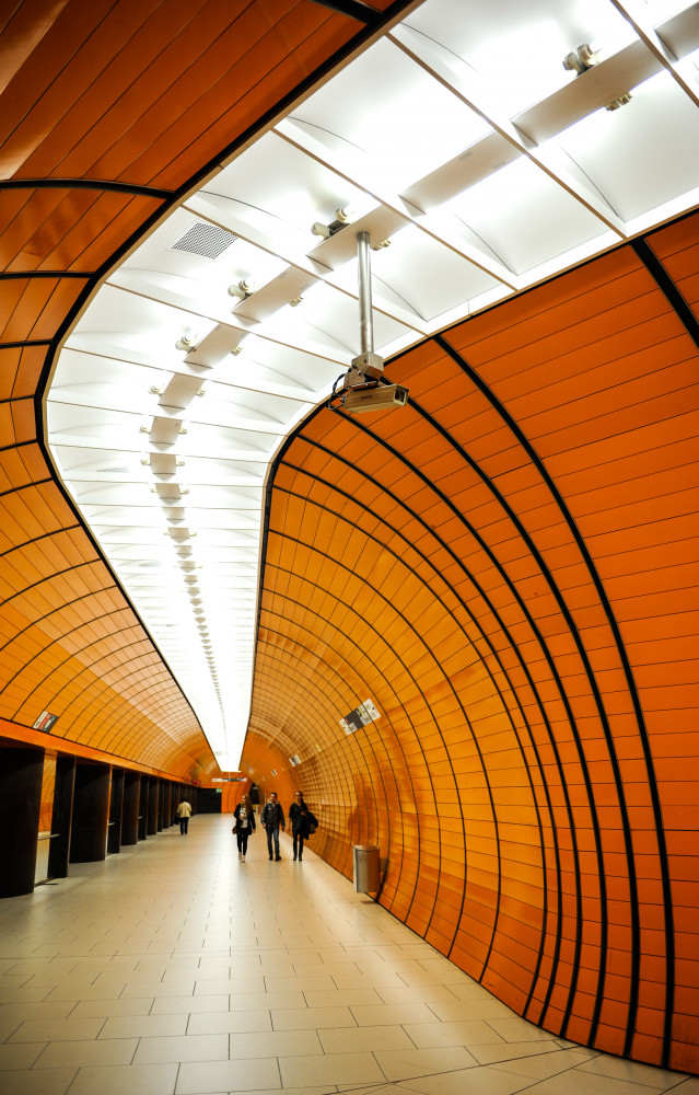 Le métro munichois est un terrain de jeu de choix pour les architectes, comme ici à Marienplatz...
