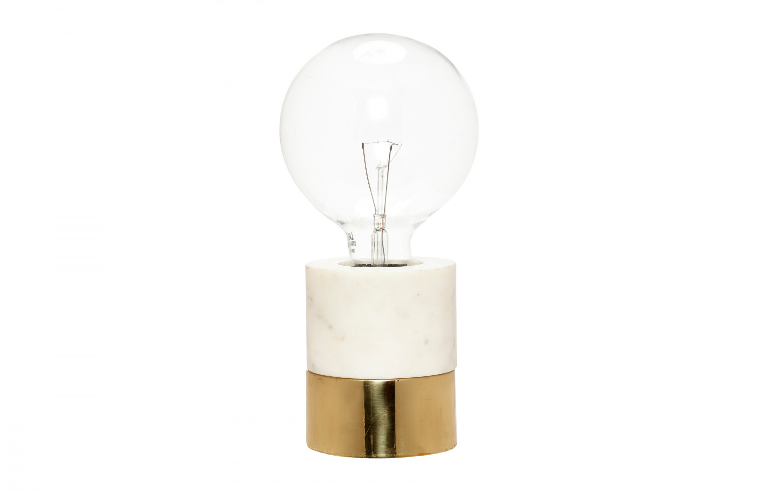 Lampe à poser en marbre et en laiton, 128 €. Maison Aimable.