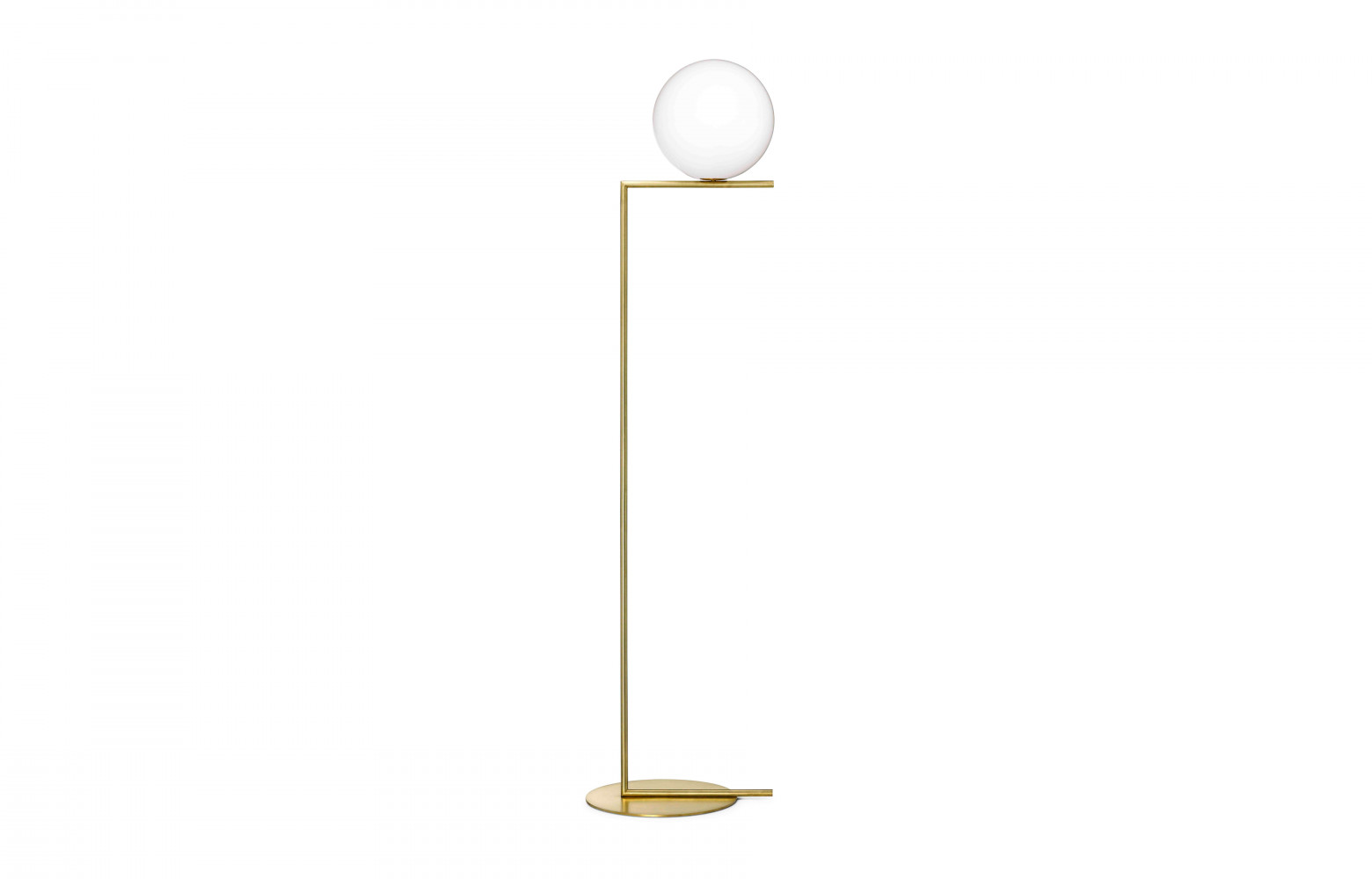 Lampadaire ICF2 en acier et en verre soufflé, design Michael Anastassiades, 890 €. Flos.