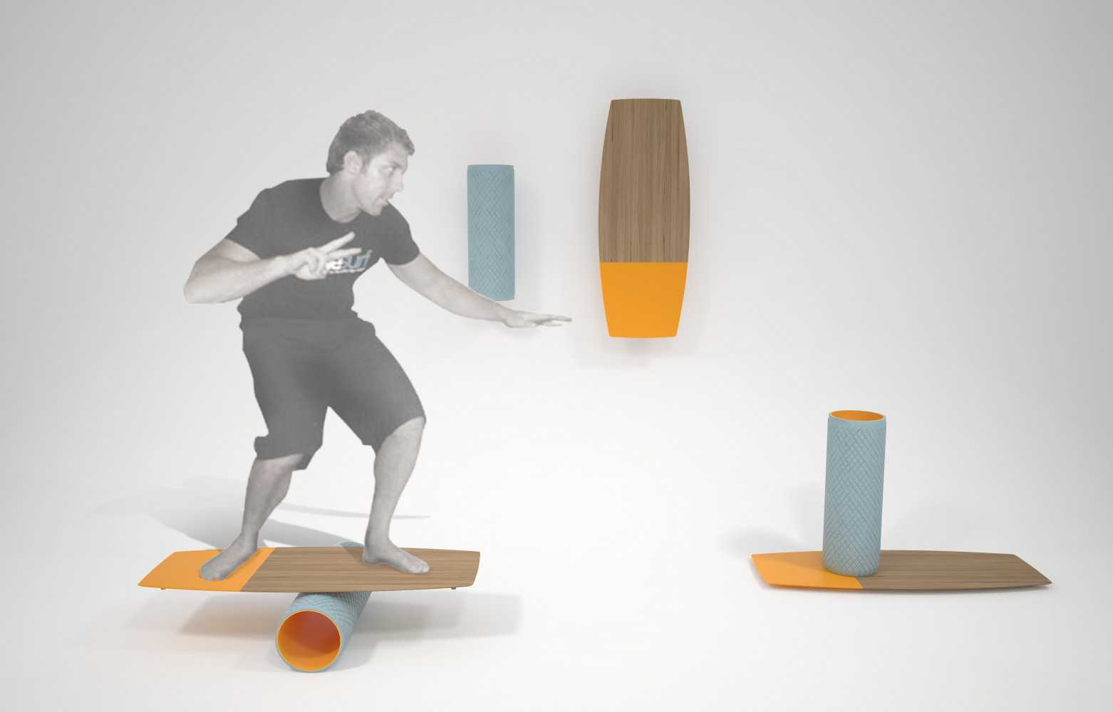 Le Balance Trainer d'Alexandre Dubreuil est un objet mi-décoratif mi-fitness. Composé d'un cylindre et d'une planche de...