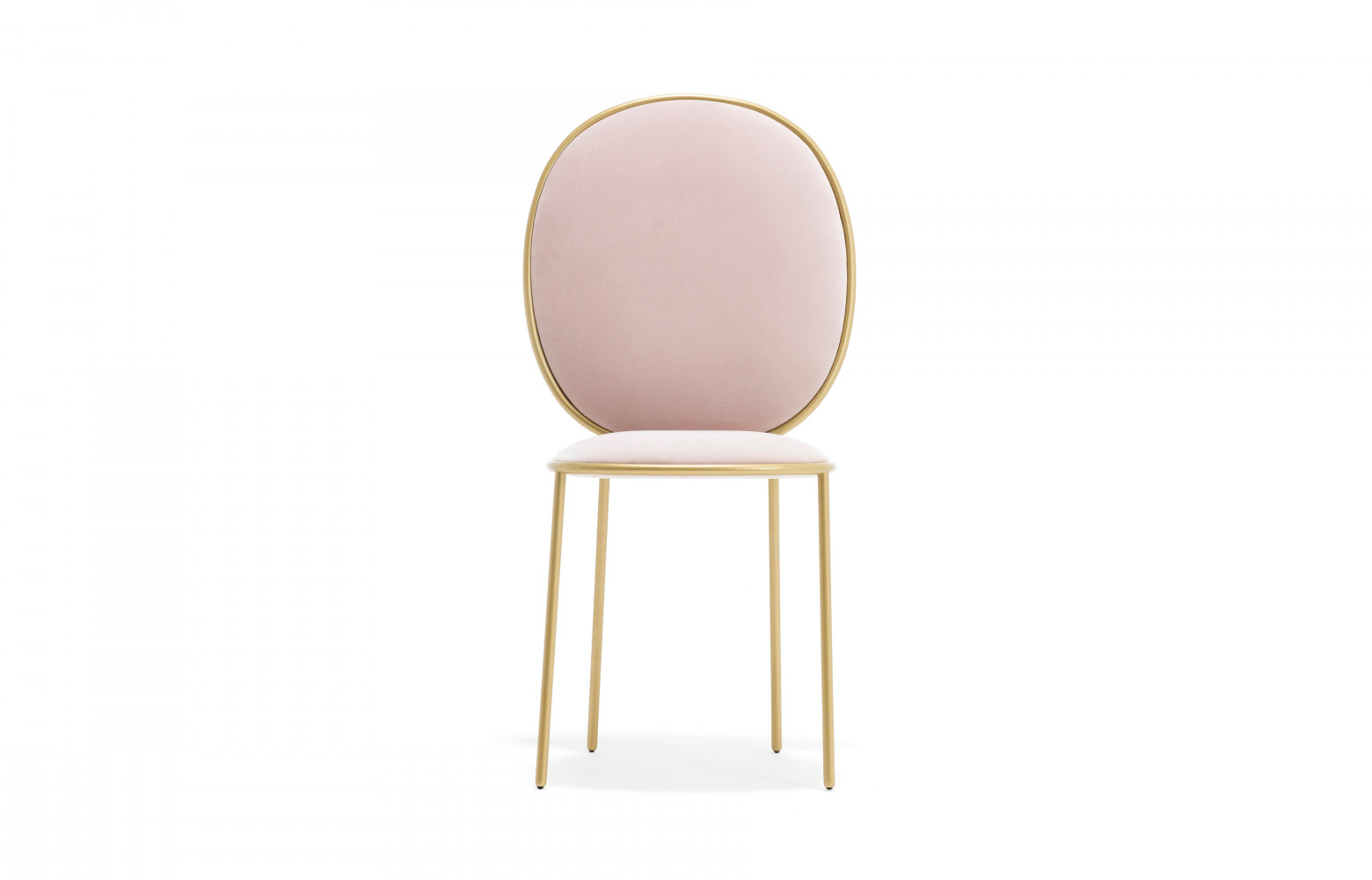 Chaise "Stay Dining" revêtue de velours, design Nika Zupanc, 1 080 €. Sé London.