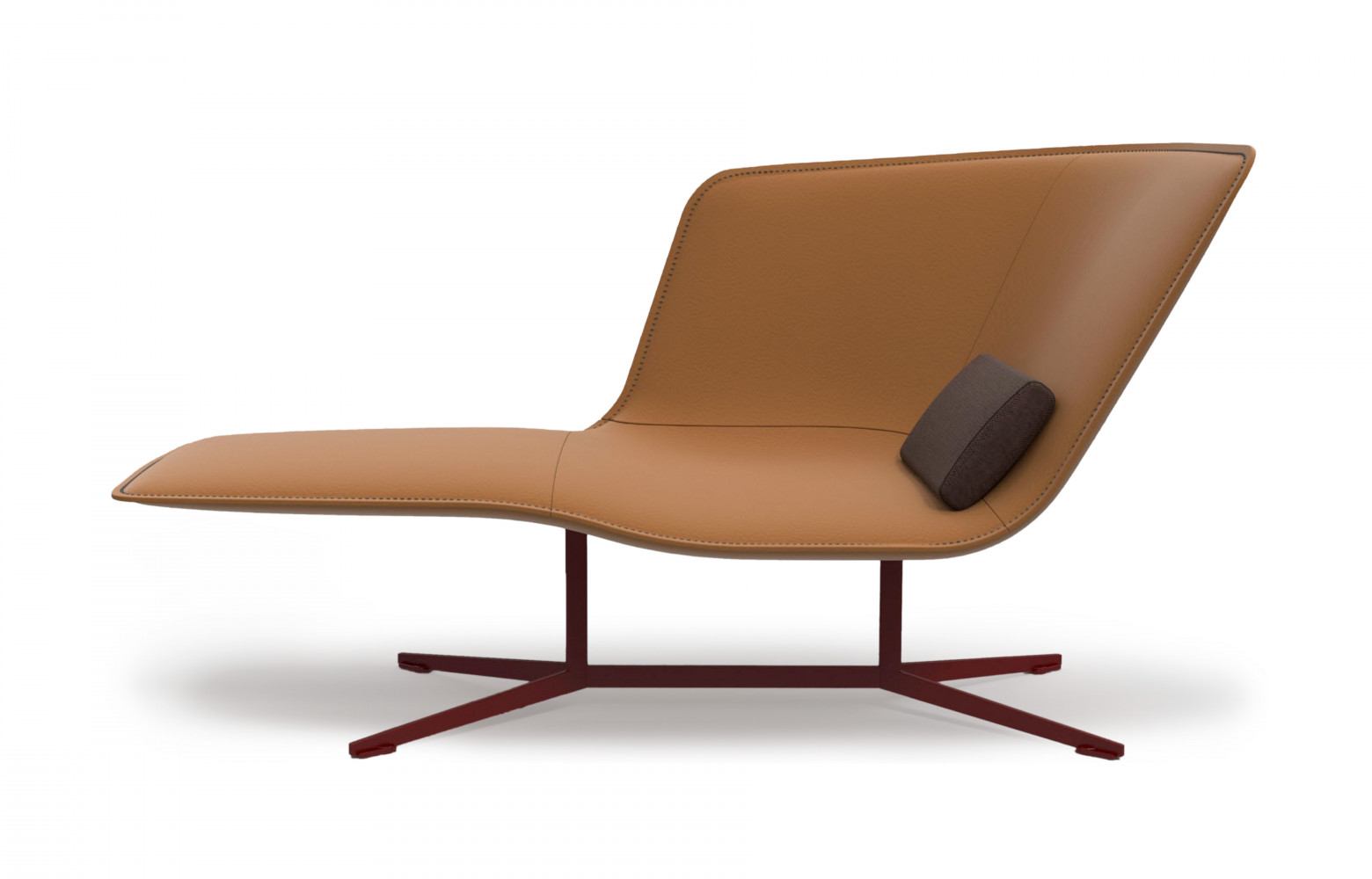 La méridienne asymétrique "Eydo" (repos, en grec), de Francesco Rota (Lema), prend la pose avec son assise...