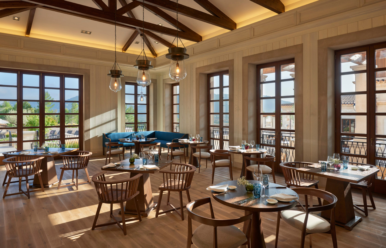 La salle d'un des quatre restaurants que compte le resort.