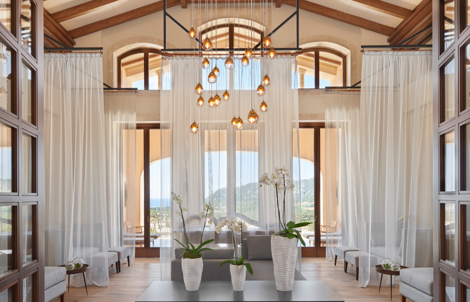 Ambiance feutrée dans le spa.