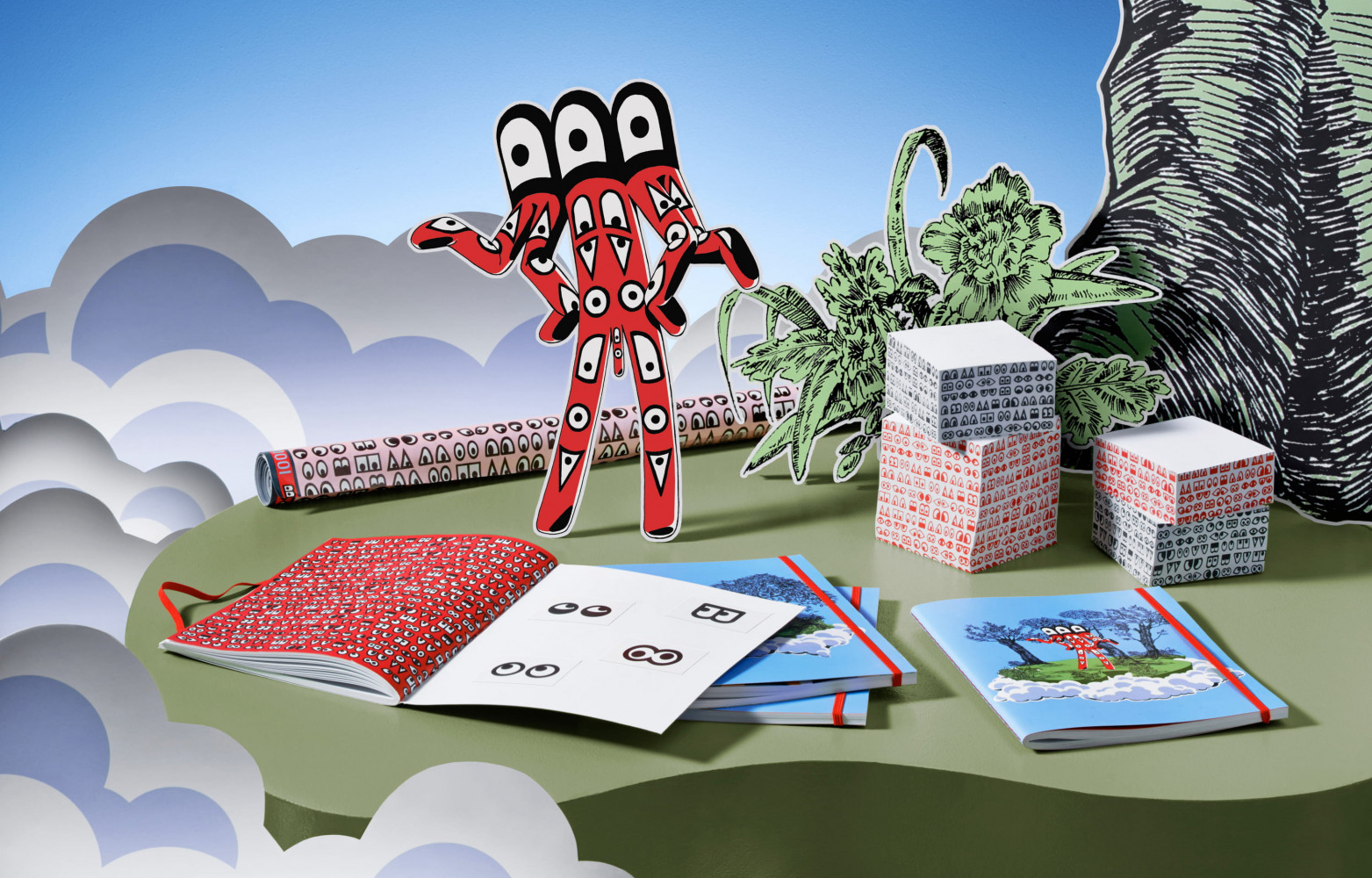 Les Wondermoooi sont aussi déclinés sous forme de carnets, bloc-notes, tissus d'intérieur…