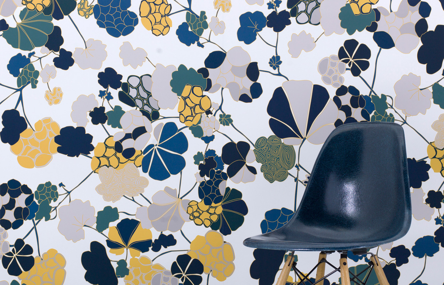 Papier peint « Florescence », panneau (en plusieurs lés) de 80 x 250 cm (Ressource).