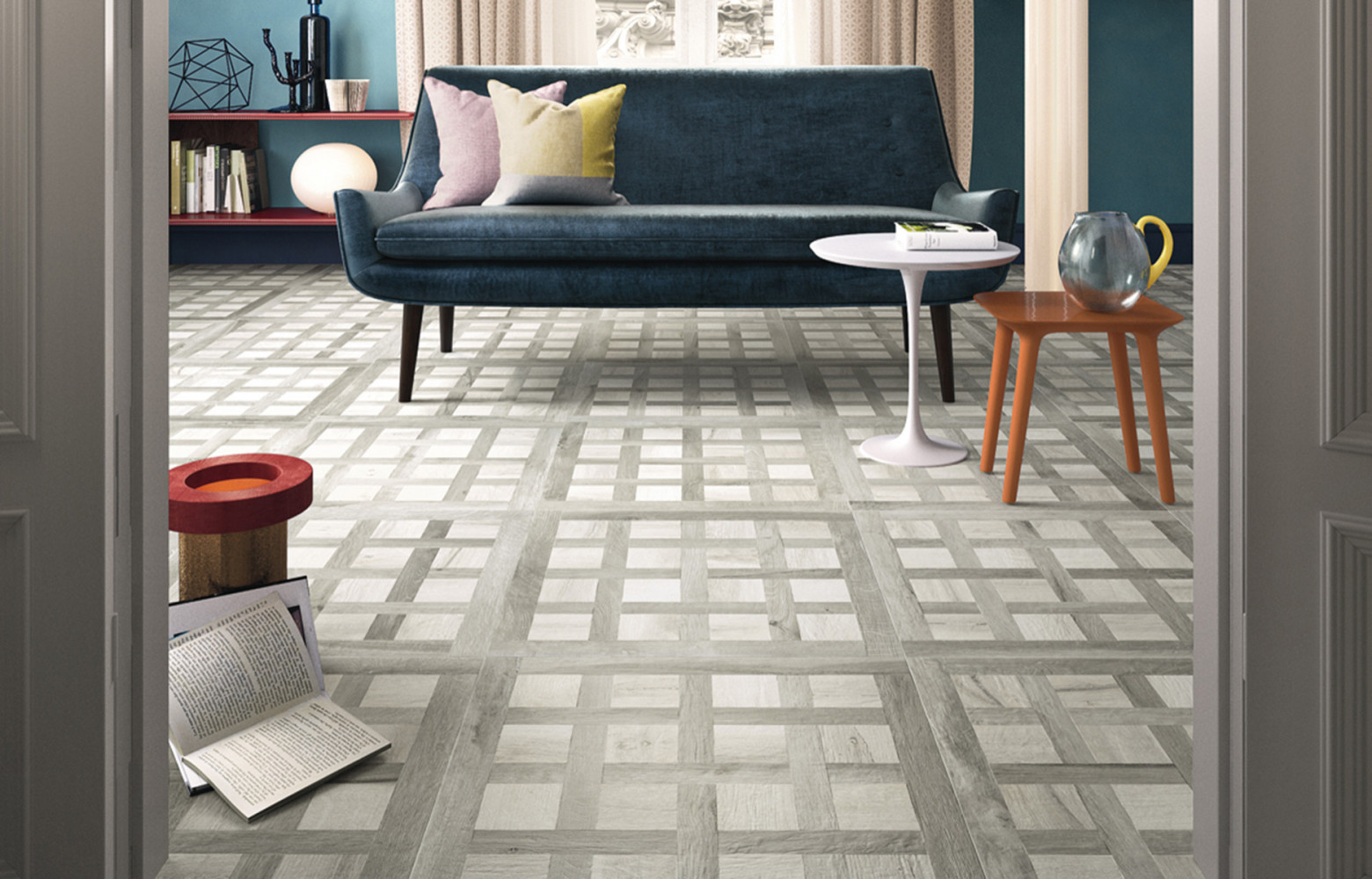 Grès cérame coloré pleine masse, imitation bois, collection « Kuni », plusieurs formats, Imola.