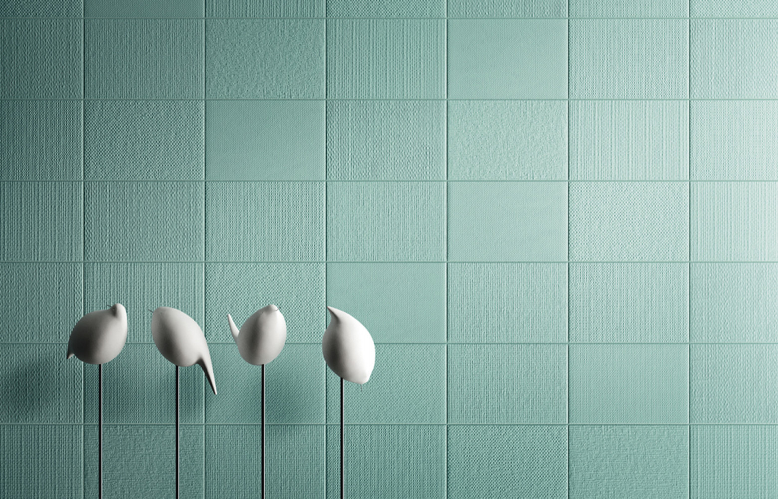 Carrelage « Kiko » en céramique avec superficie structurée à effet de tissu, 12 x 18 cm,...