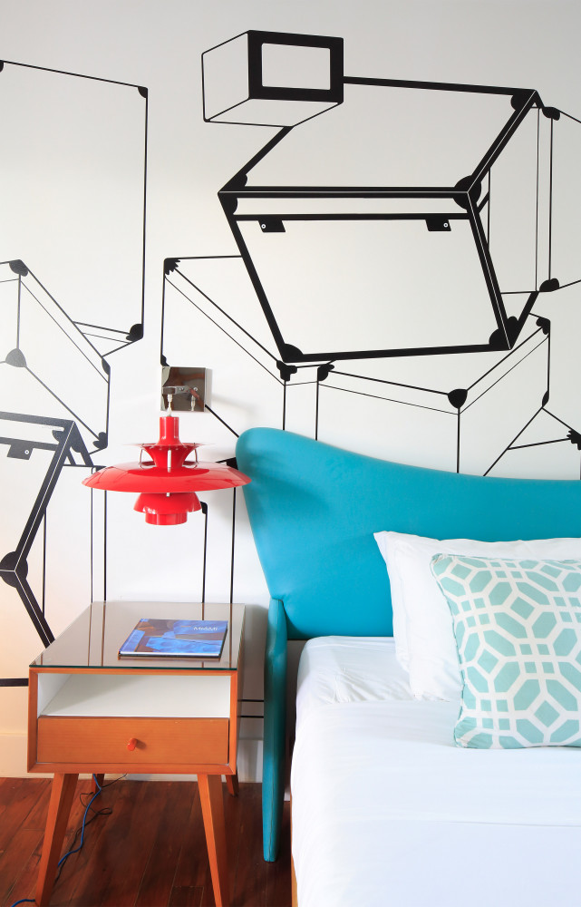 Une chambre du Vagabond Hotel, sur le Biscayne Boulevard, en plein MiMo District. Un motel qui entretient...