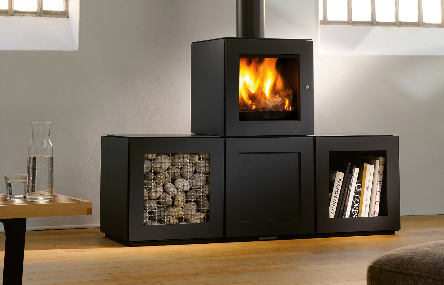 « Speetbox », poêle à bois, foyer en acier, puissance 5,5 kW, rendement de 70 à 79...