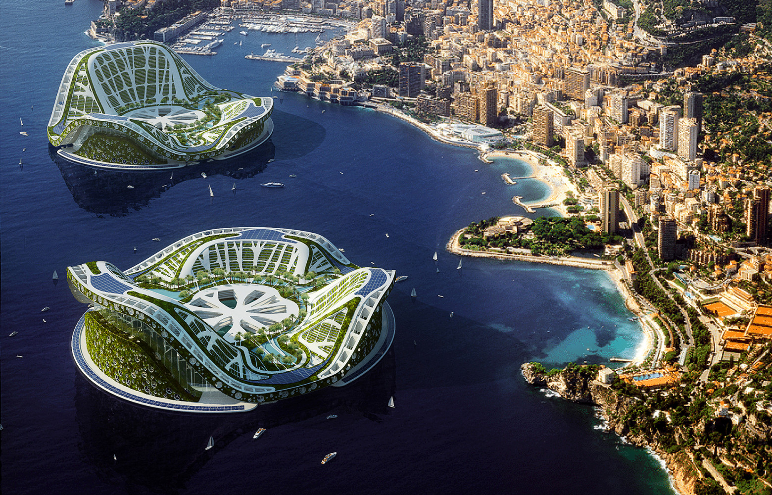Lilypad, cité flottante et écologique. Utopique, le projet « Lilypad » de Vincent Callebaut entend résoudre la...