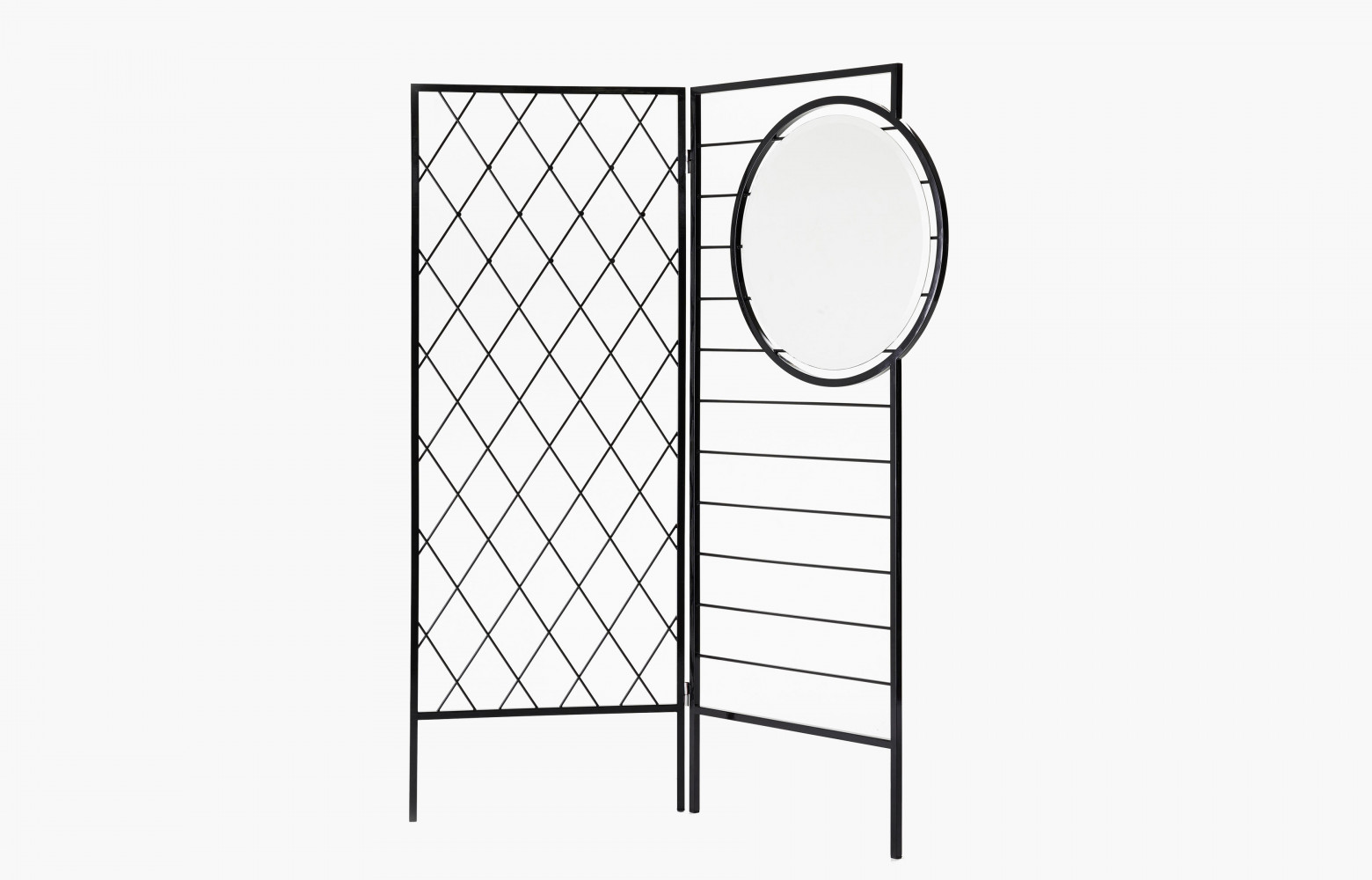 Paravent/portemanteau Apparel en métal laqué doté d'un miroir de Vera & Kyte (Opinion Ciatti).