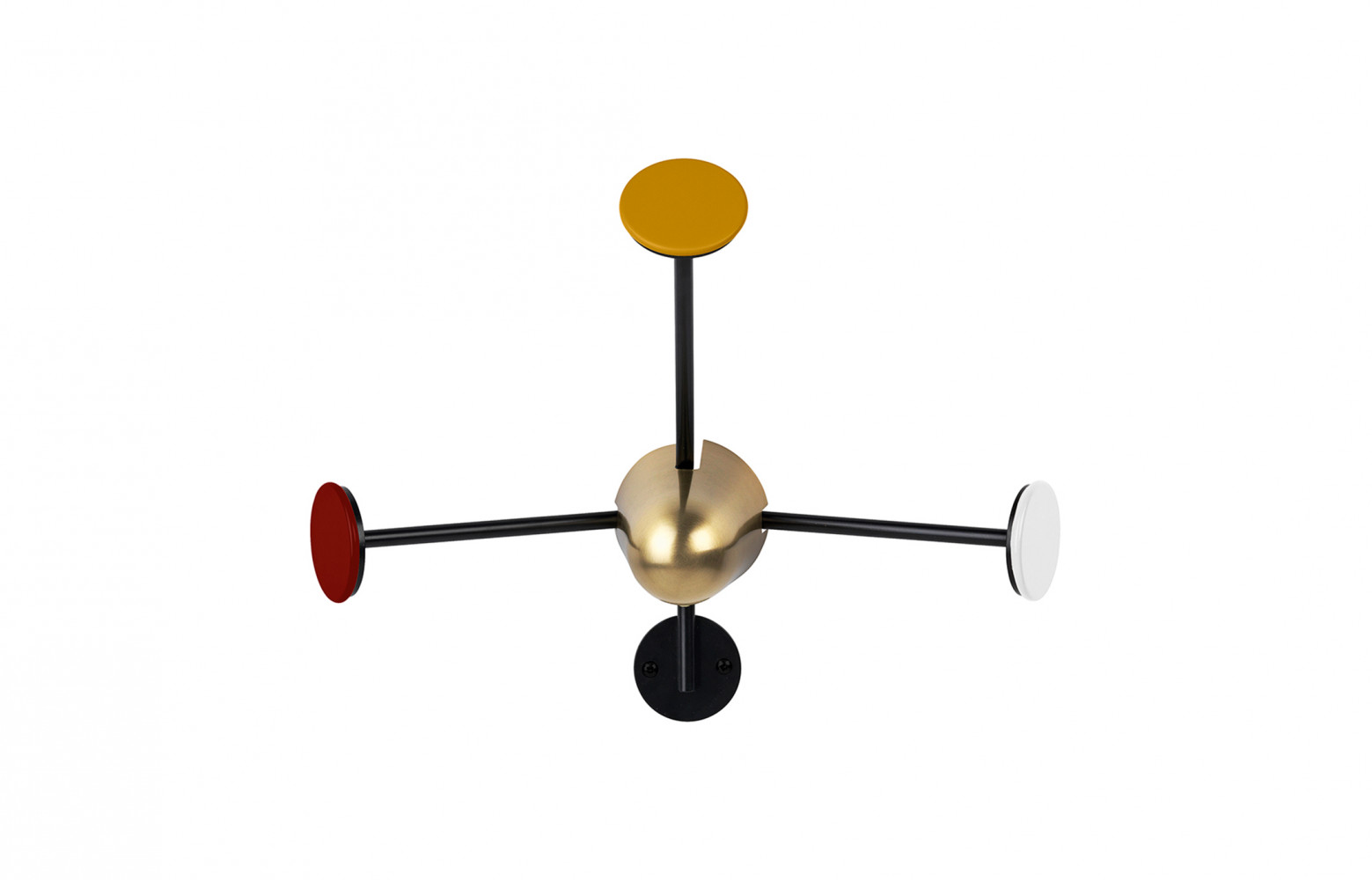 Portemanteau « Matégot Coatrack », une réédition fifties en acier peint et laiton, design Mathieu Matégot, Gubi.