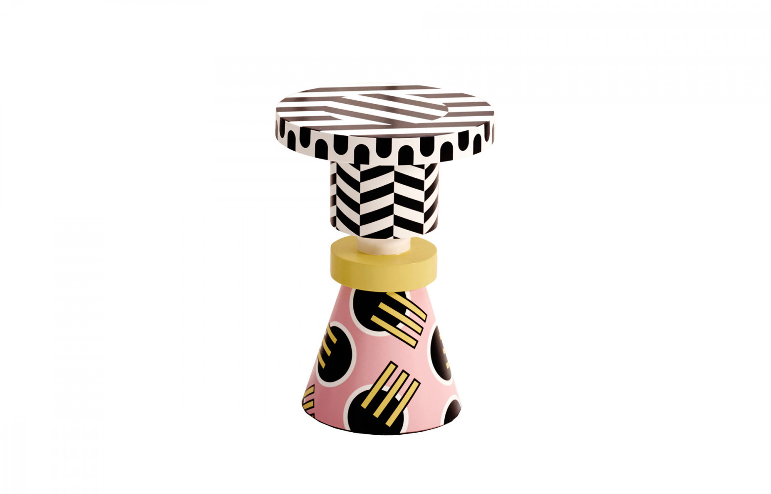 Tabouret « Chess Piece » à motifs, design Anna Karlin (2016). Triode Design.