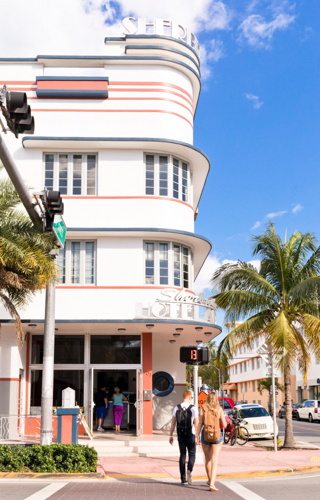 Dans les rues du quartier Art déco de South Beach…