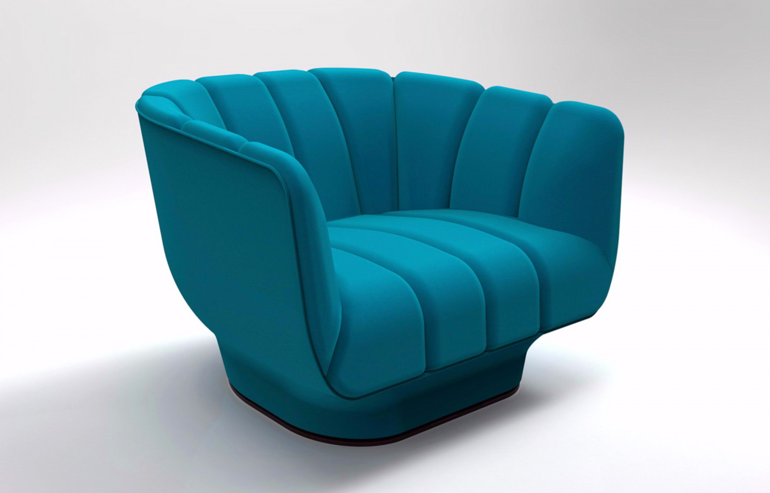 Fauteuil Odea de Tapinassi et Manzoni (Roche Bobois). L'idée n'est pas de voir du Saint Laurent partout...
