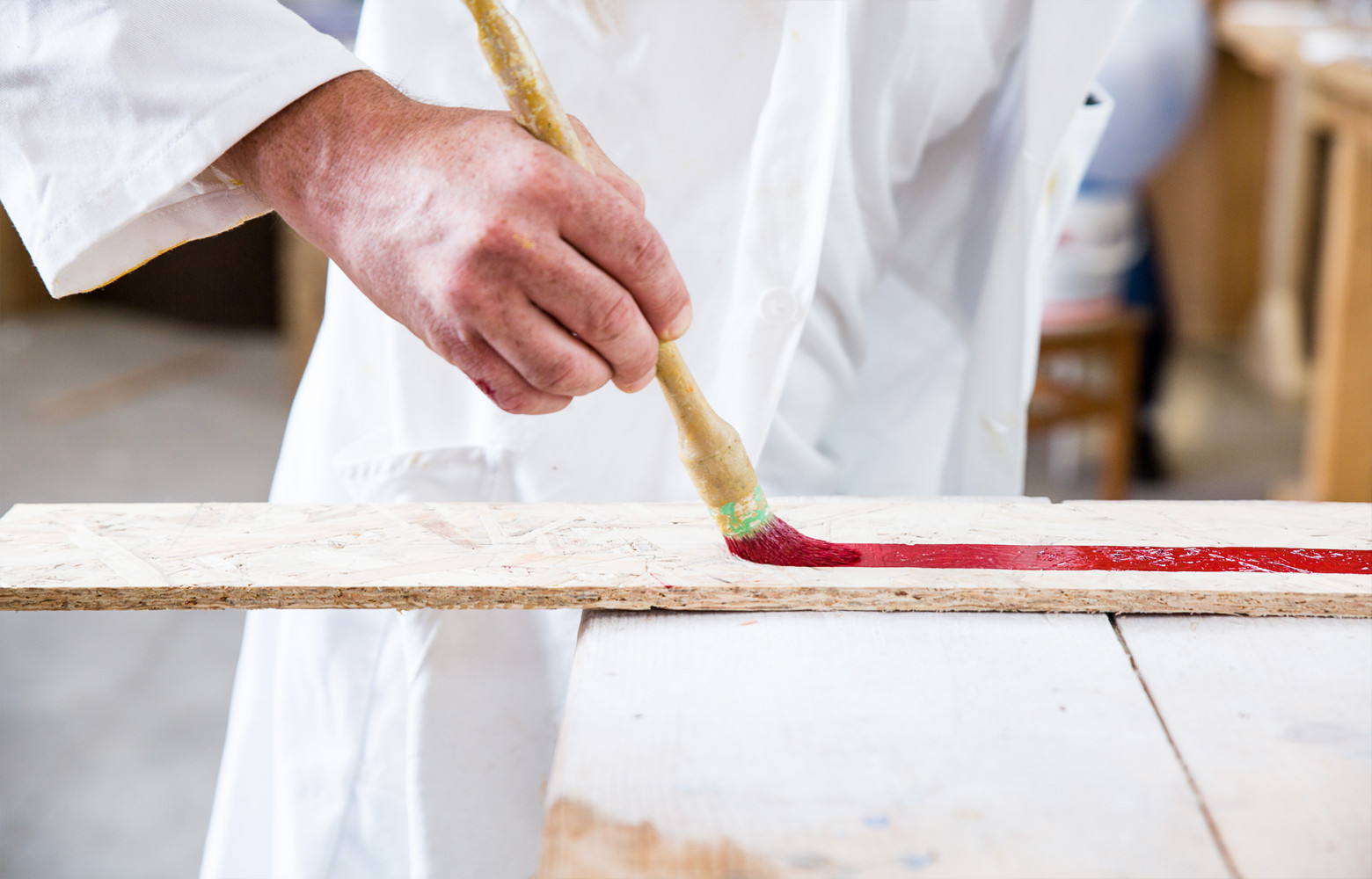 L'atelier a proposé la découverte de nombreuses techniques, dont la peinture.