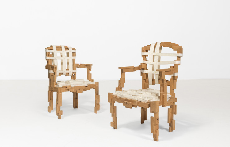 Pixelated Chairs réalisées pour la design week milanaise en 2009 (galerie Pierre Bergé).
