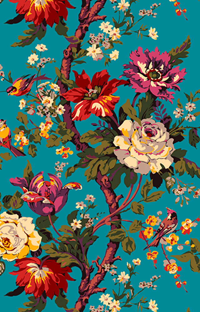 Papier peint KristinaMusic Room (Liberty Art Fabrics Interiors chez EdmondPetit).