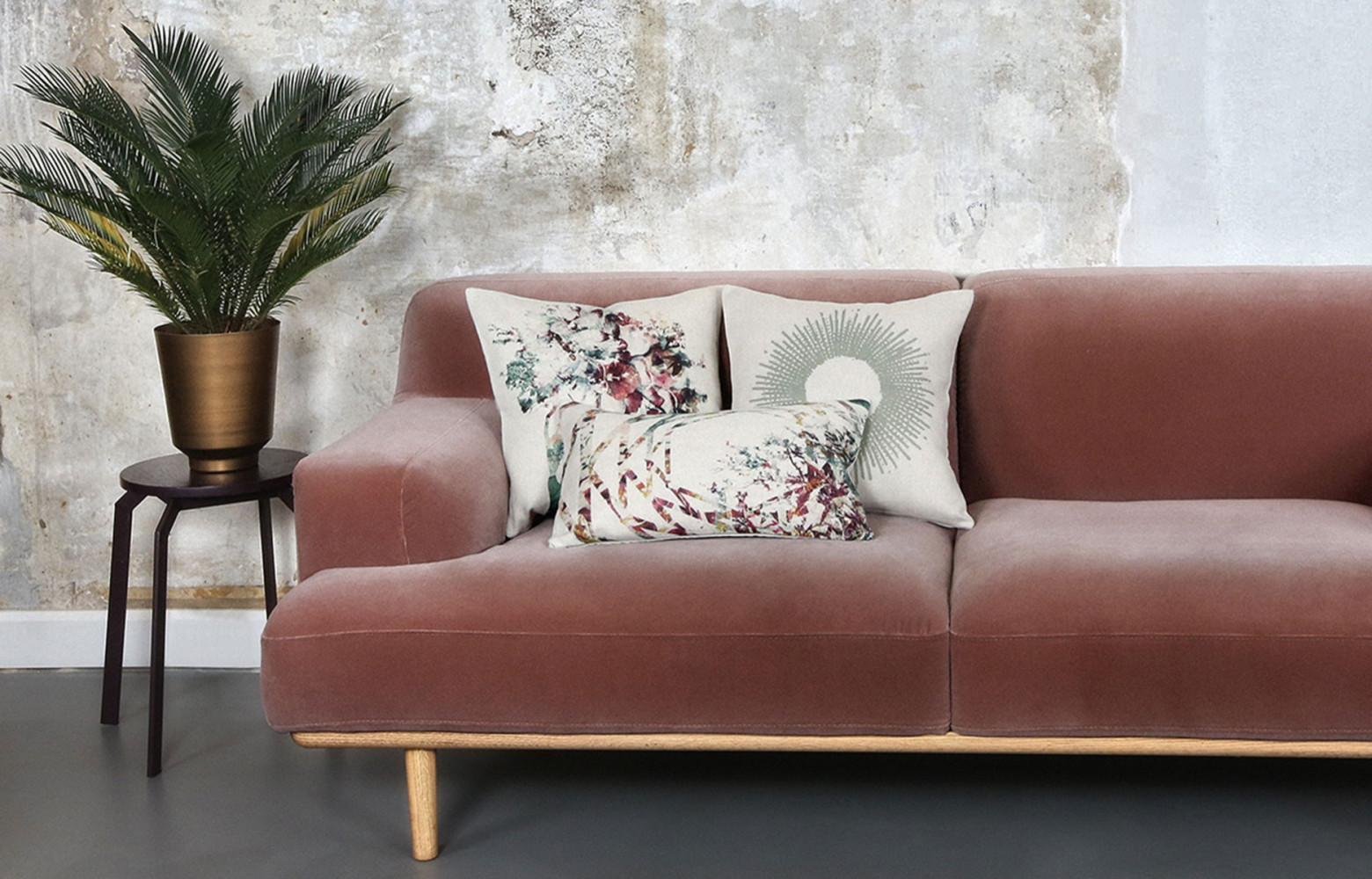 Coussins en lin imprimé, collection printemps-été 2017 (Bianka Leone).