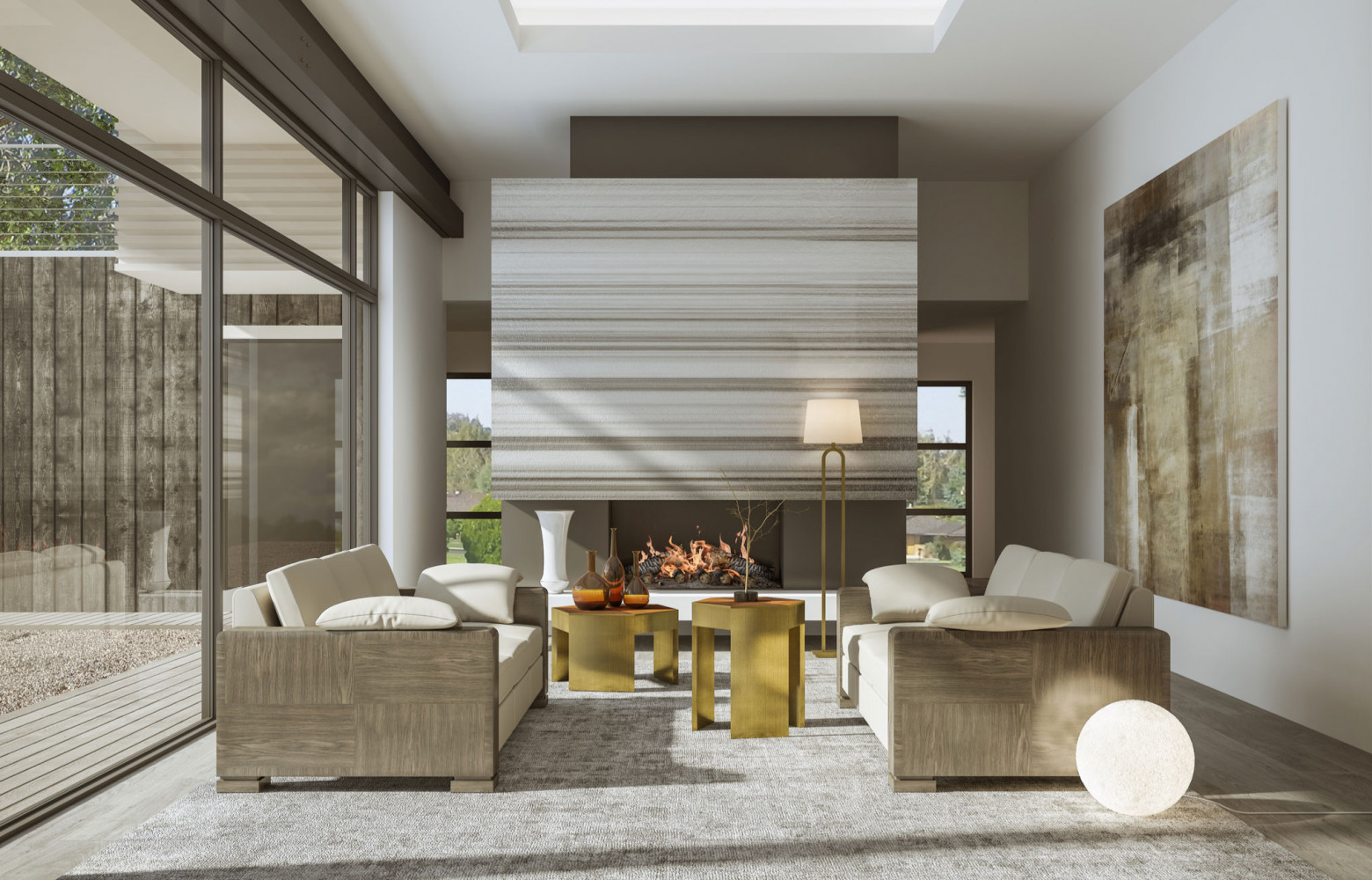 Madison, à partir de 6 000 € ; tables basses Trio, à partir de 1 350 €...