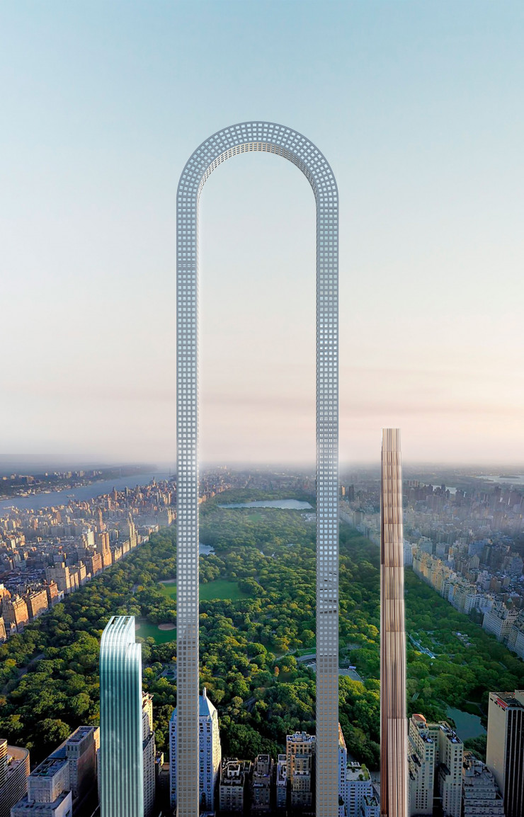 The Big Bend (« la grande courbe ») face à Central Park, comme un défi lancé par les architectes d’Oiio Studio à tous les spéculateurs immobiliers qui sévissent notamment dans la 57e Rue, à Manhattan.