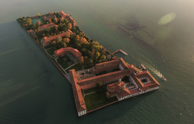 L’île de San Servolo, dans la lagune de Venise.