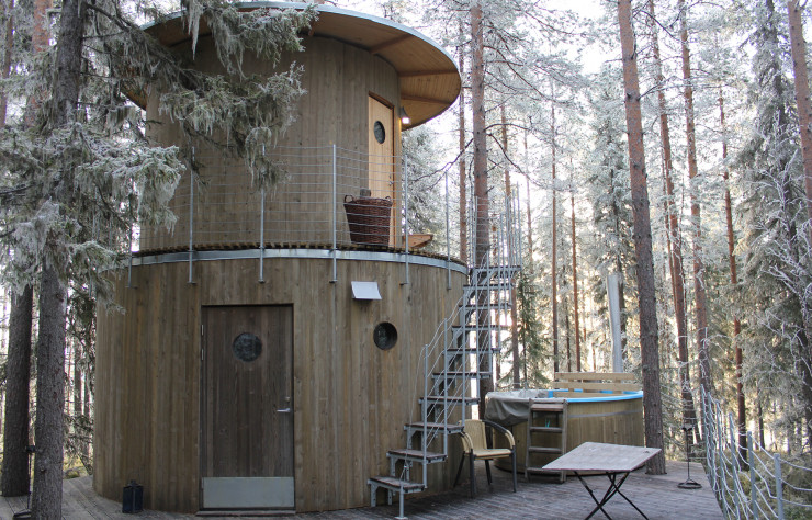 En attendant The Artic Bath, les hôtes peuvent déjà profiter du sauna.