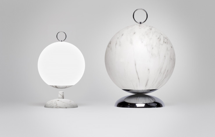 Lampes « Cloche » et « Globe » de José Lévy, 89 € et 119 €.