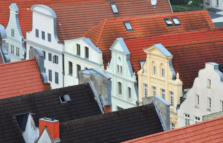Les maisons à pignon de Wismar témoignent de la prospérité passée de la ville.