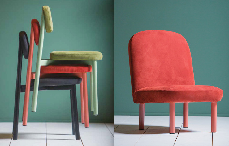 Chaises et fauteuil « Résidence » de Jean Couvreur.