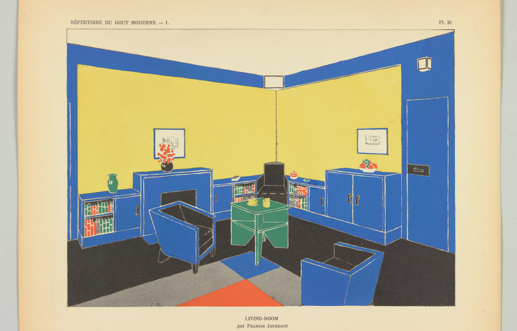 Living-room de Francis Jourdain, publié dans « Répertoire du goût moderne, vol. 1 » (1928).
