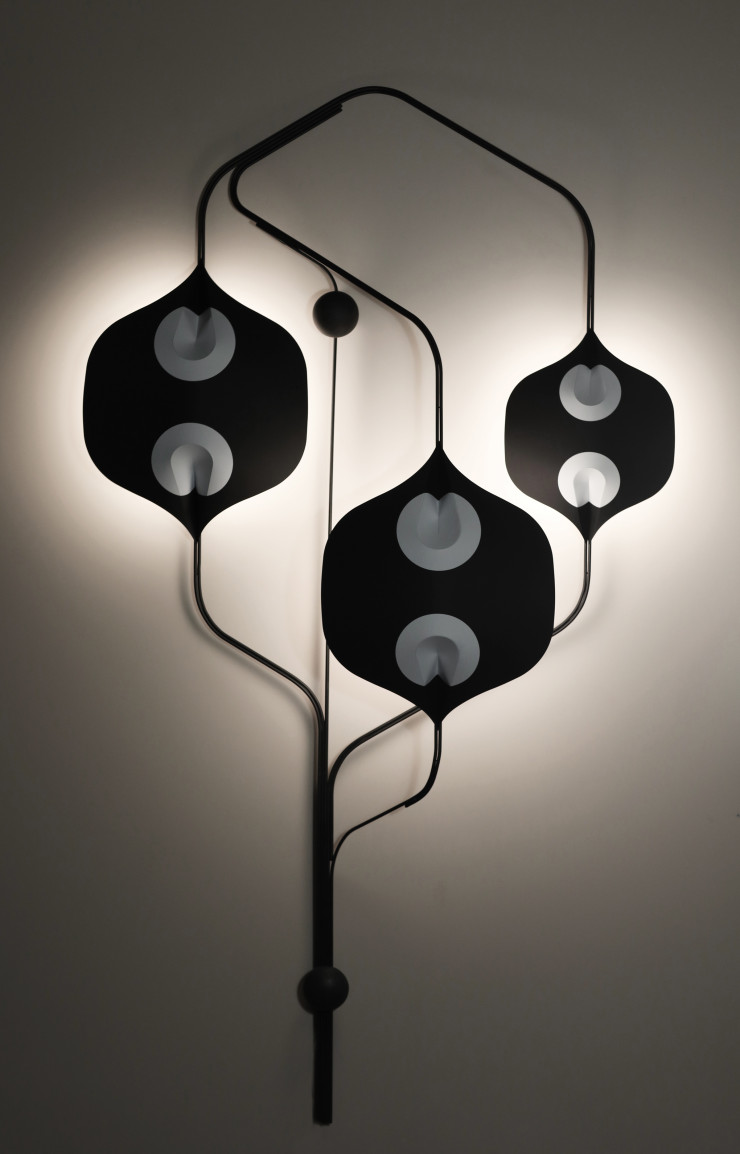 Lampe « Eda Light ». Papier-métal-pierre-LED – Édition 2018.