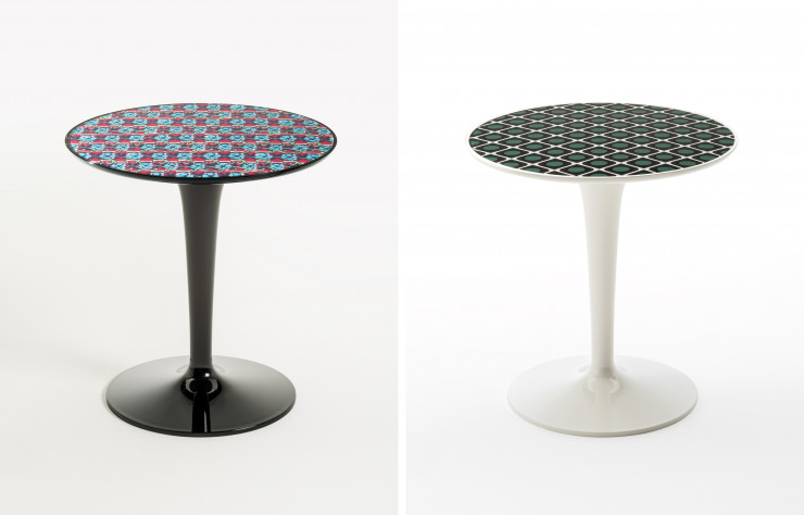 Les motifs Picnic et Olive se déclinent également sur la table « Tip Top » de Philippe Starck.