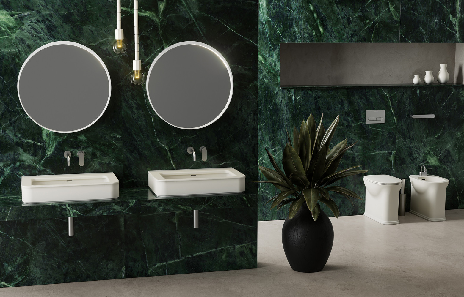 7/ Classicisme revisité : Flaminia, collection « Madre »  Imaginée par Angeletti - Ruzza Design, cette gamme de céramique...