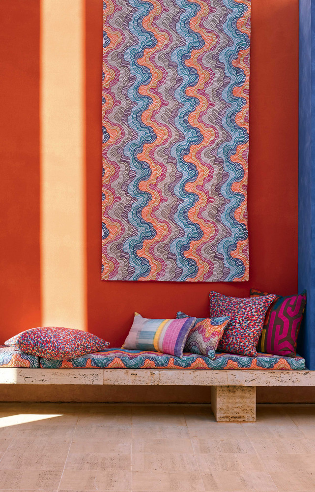 Extraits de la collection « Geronimo » en toile de jute et lin (Zinc Textile, The Romo...