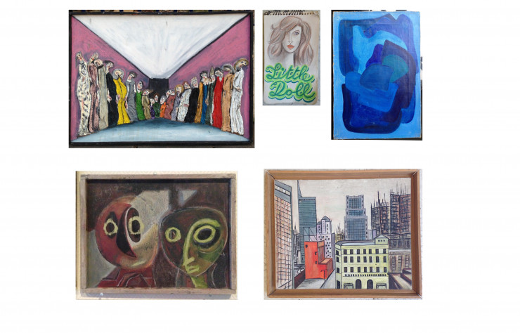 Exemples d’œuvres chinées et proposées à la galerie temporaire Sunday Morning.