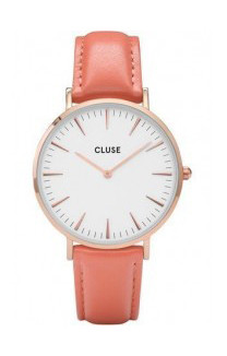 Le bracelet en cuir corail de cette montre s’harmonisera aussi bien avec un tenue chaude d’hiver qu'avec...