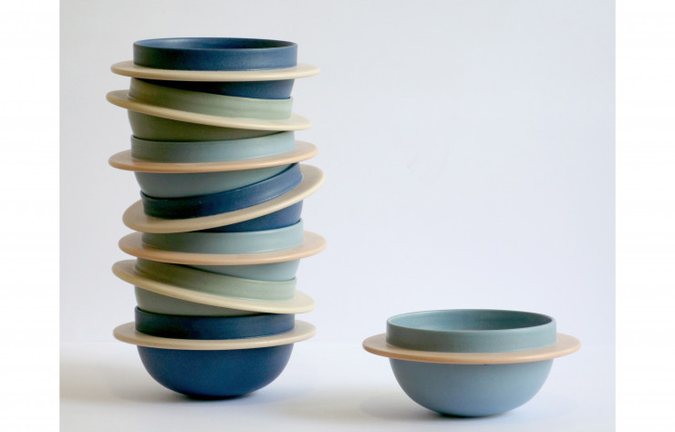 Vases Saturne de Hélène Morbu.