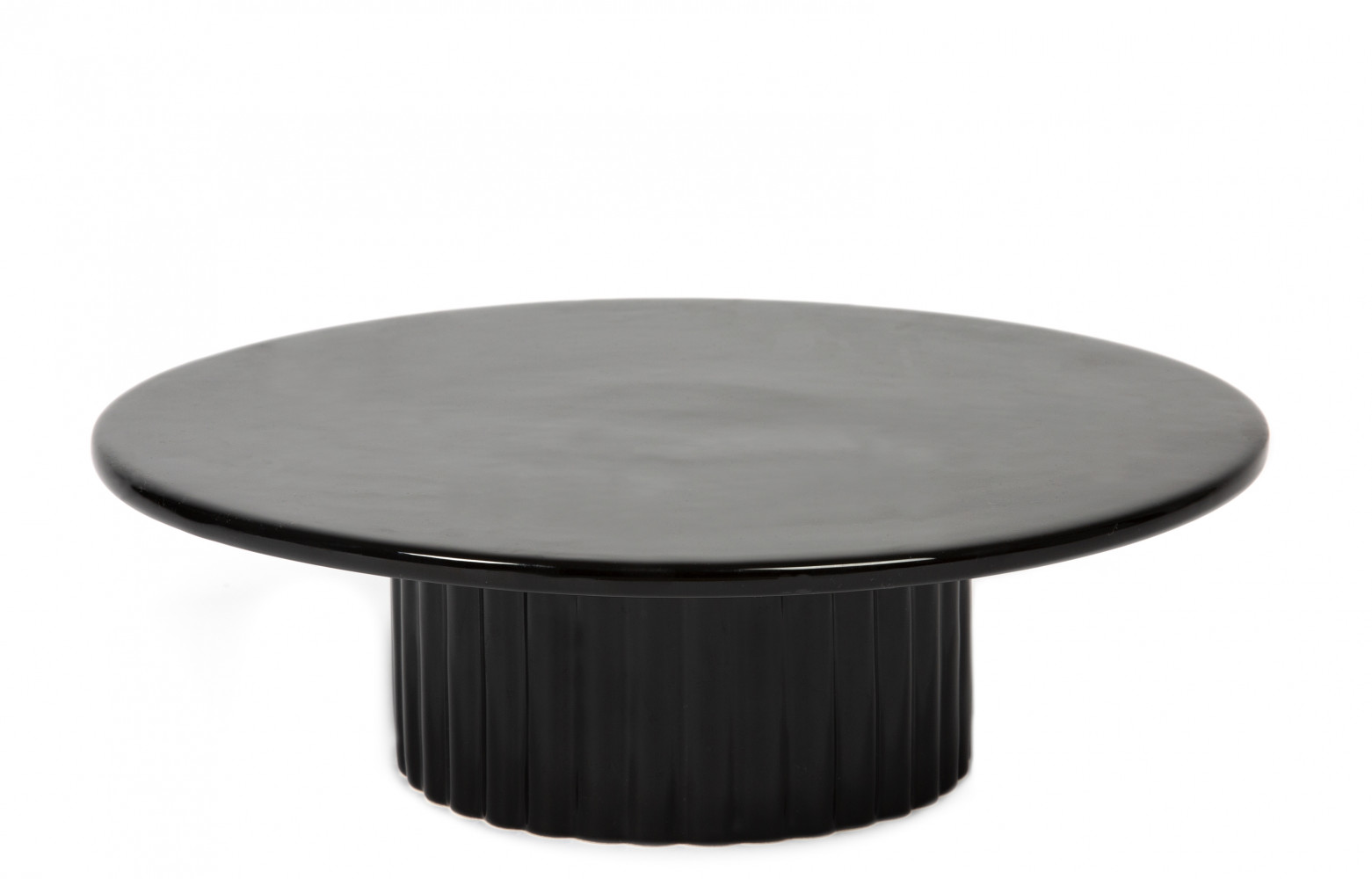 Plateau de service Délice à la base cannelée.