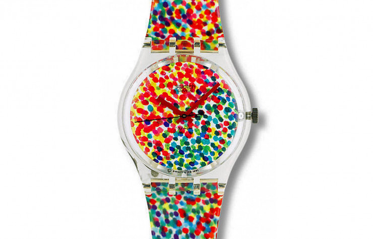 Montre A lot of dots d’Alessandro Mendini (Swatch, 1991).