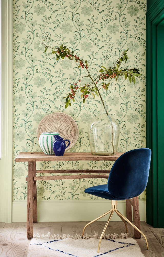 Papier peint « Bedford Square », en finition « Acorn ».