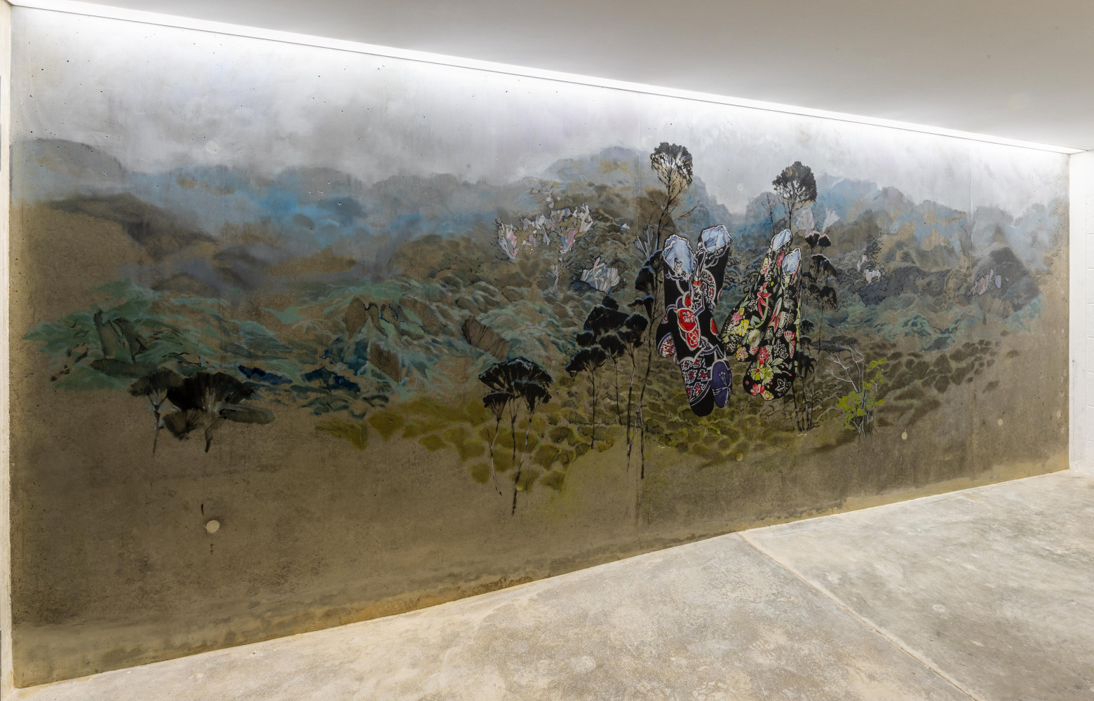 Les scènes d'Axel Sanson s'inspire du théâtre ou du cinéma et transpire la mélancolie et le romantisme.