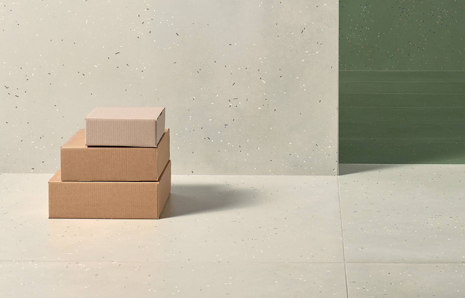 Dalles « Primavera », en grès cérame non émaillé avec inserts en céramique, design Barber & Osgerby, 3 formats...