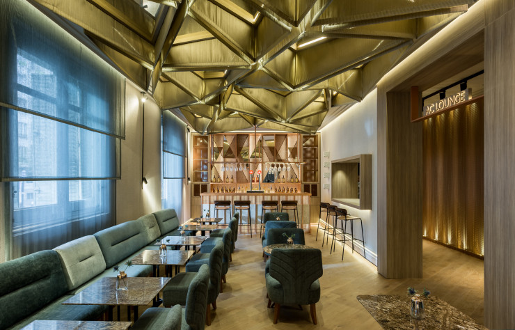 Le lounge AC Hotel, réalisé par le studio de design madrilène du groupe international.