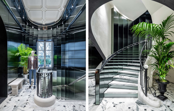 L’escalier d’honneur, un classique des hôtels particuliers comme des maisons de haute-couture.