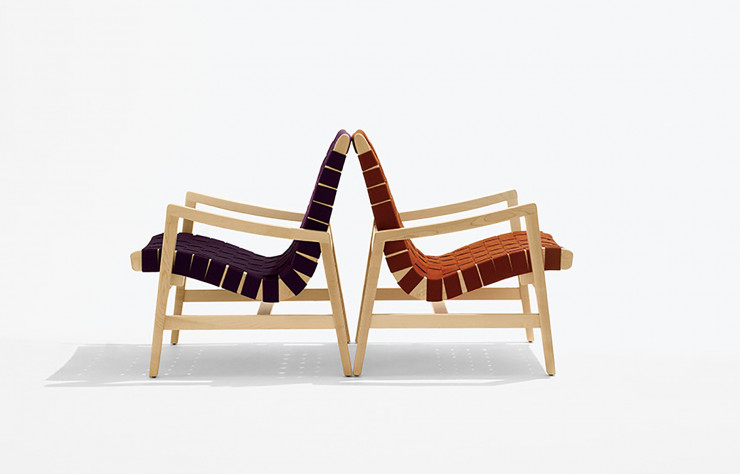 Signés Jens Risom, deux fauteuils de la collection « 600 series », la toute première à être produite par Knoll en 1943.