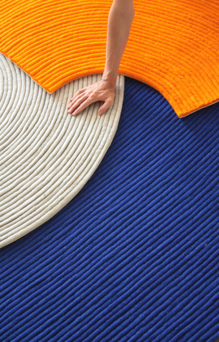 En laine feutrée, les tapis Objectsfor ont déjà séduit l’architecte d’intérieur Pierre Yovanovitch.