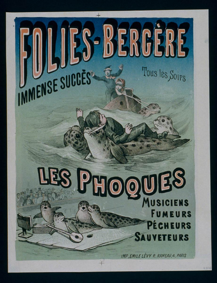 Les exemplaires dévoilés dans l’exposition La Fabrique de l’Affiche sont extrêmement rares car uniques. Ici, « Les Phoques » de Léon Choubrac.